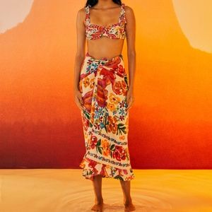 Farm Rio White Spring Bananas Sarong